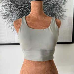 SAVVI sports bra gray gym yoga workout women’s  removable cups